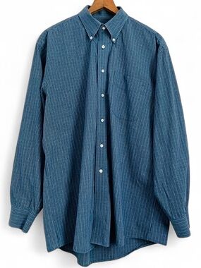 Jos. A. Bank Men's Navy Pinstripe Button-Down Shirt